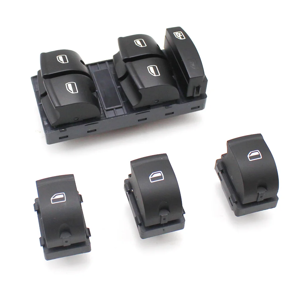 Car Styling 4Pcs/Pack Power Panel Window Master Control Switch Button For AUDI A3 A6 Quattro S6 Q7 RS6 4F0 959 855  4F0959851