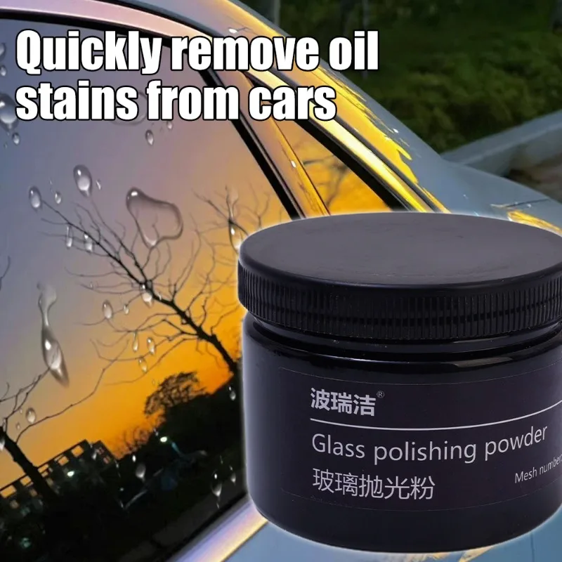 80g Car Glass Polishing Powder Windscreen Oil Film Removal Cleaning Powder Auto Glass Scratch Repair Agent Cars Accessories