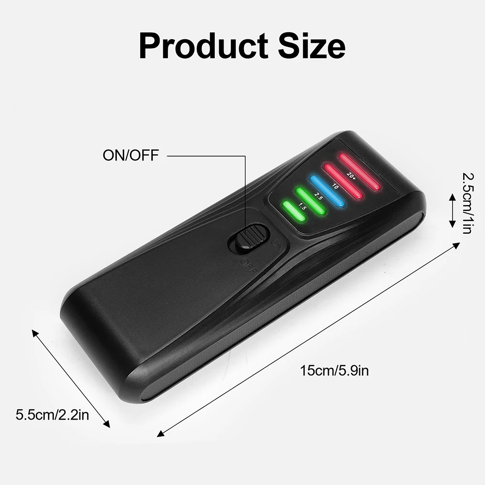 50Hz-20000Hz Tester promieniowania elektromagnetycznego Emf 5-kolorowy lampka kontrolna Led pomiaru pola elektrycznego dla laptopów kuchenka