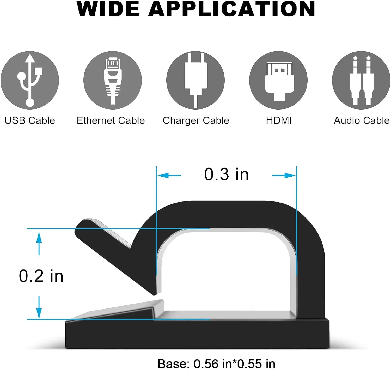 10/20/50PCS Cable Organizer Clips, Adhesive Cable Organizer,  Cord Holder, Earphone Mouse Cord Clip Protector