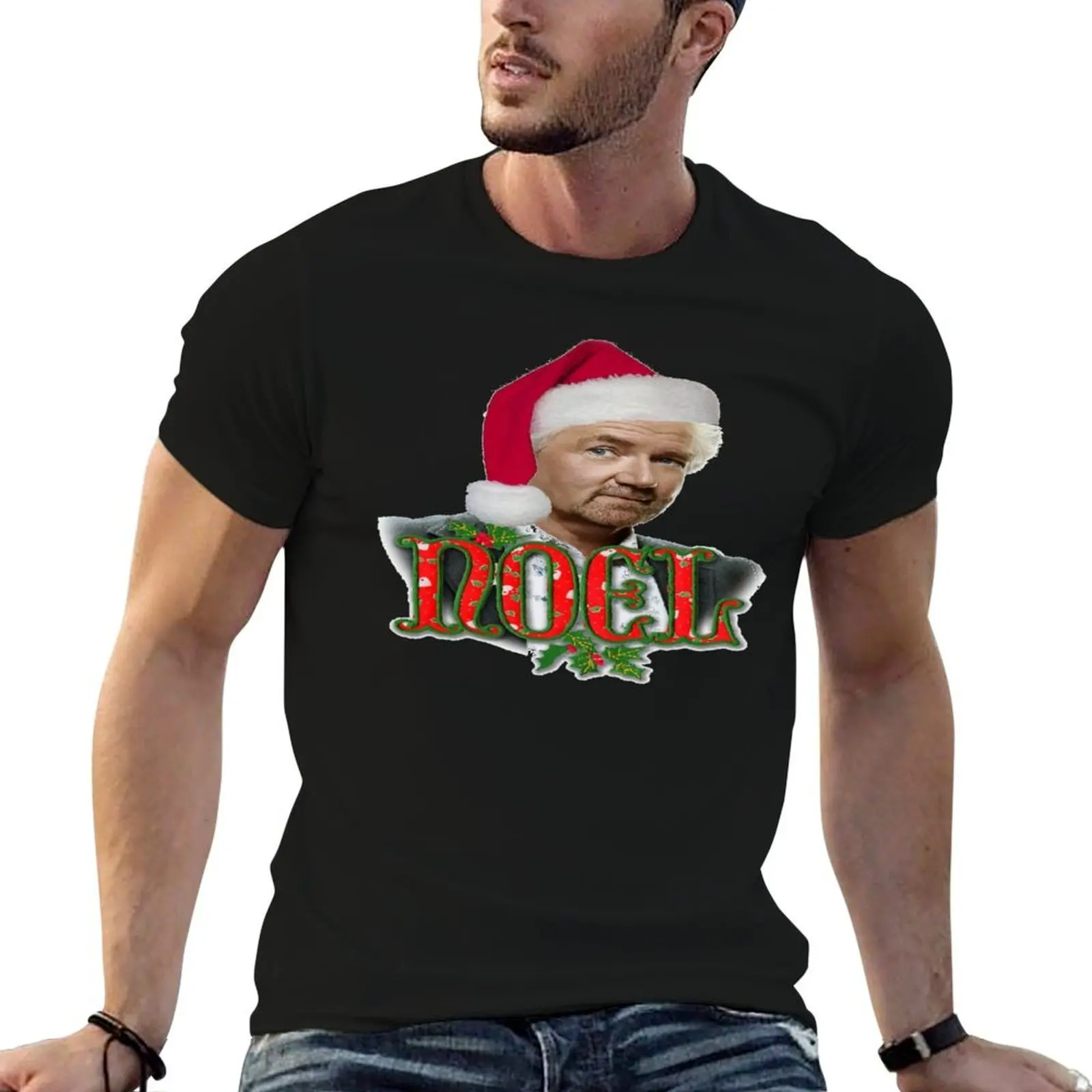 

Noel Edmonds says Happy Christmas! T-Shirt men t shirt cotton 100% t shirts designer man t shirt designer T-Shirt