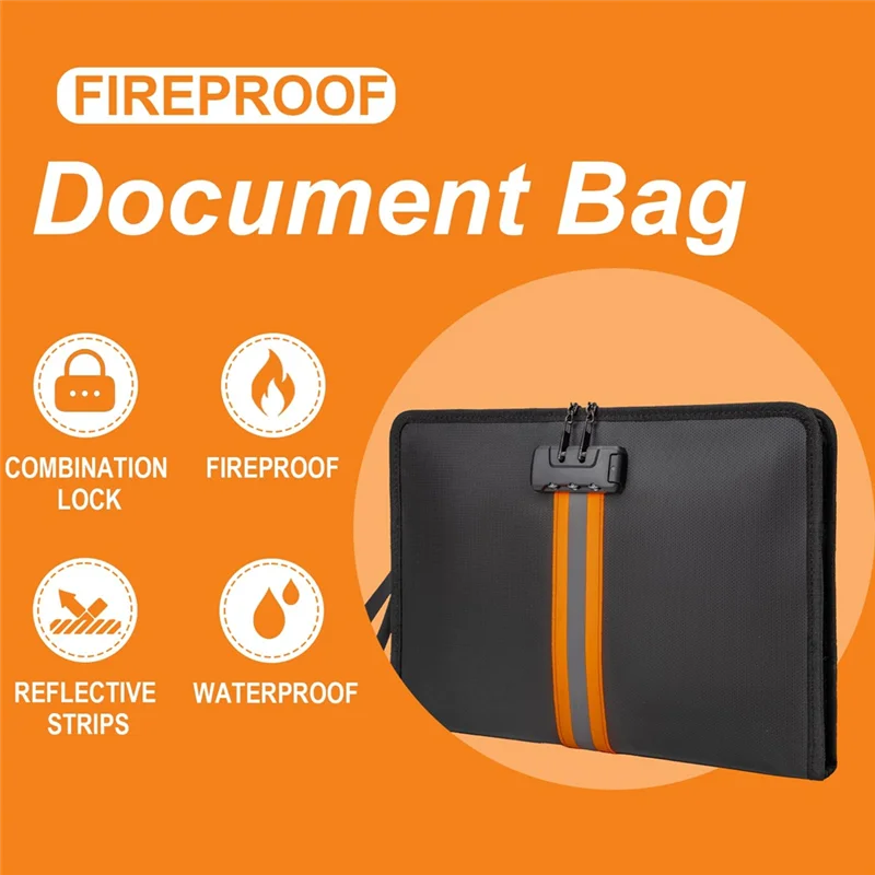 AT93-Fireproof Document Bag Fireproof Waterproof Document Bag Fire Proof Bag For Documents