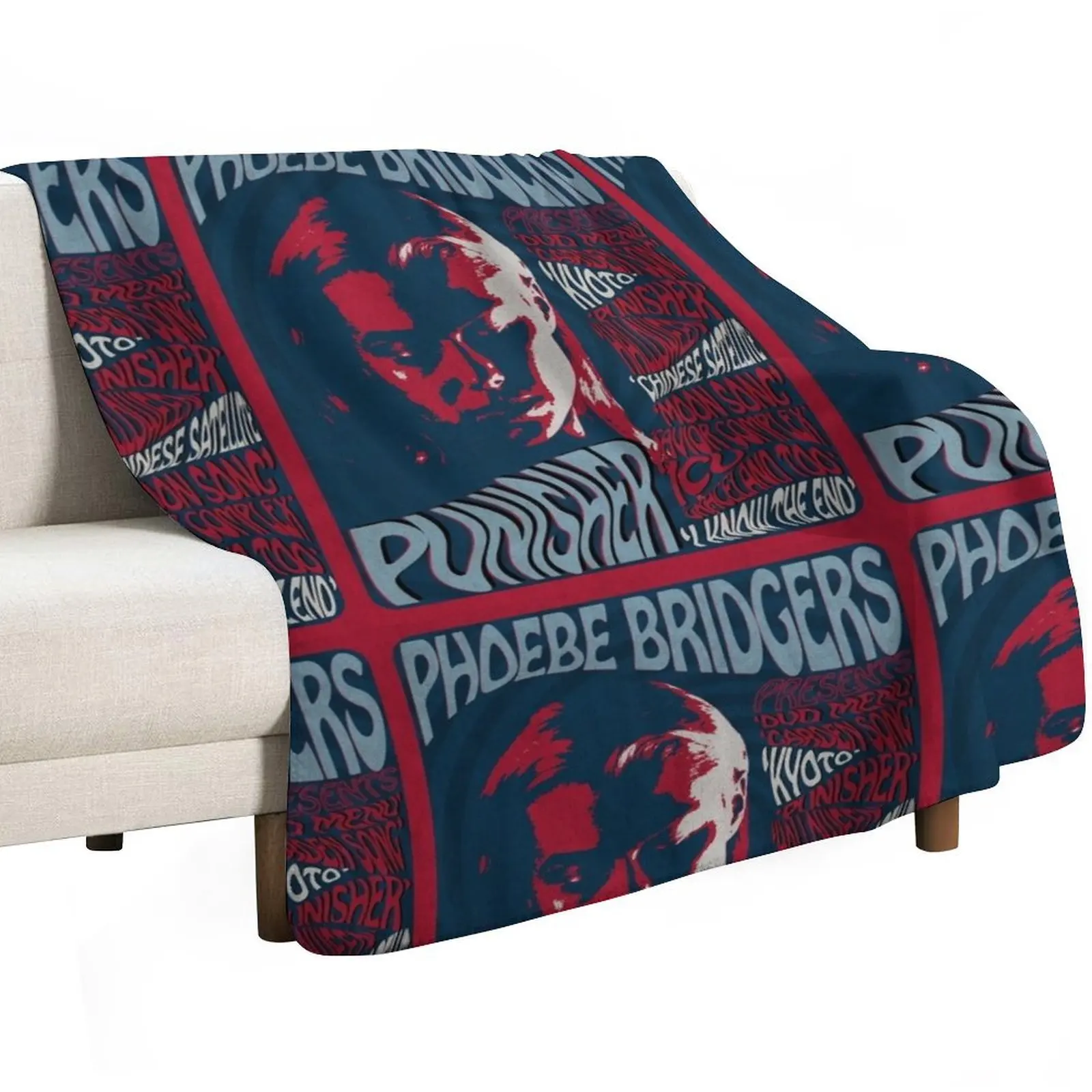 

Phoebe Bridgers Psychedelic Punisher Throw Blanket Beautifuls halloween Multi-Purpose for winter Blankets