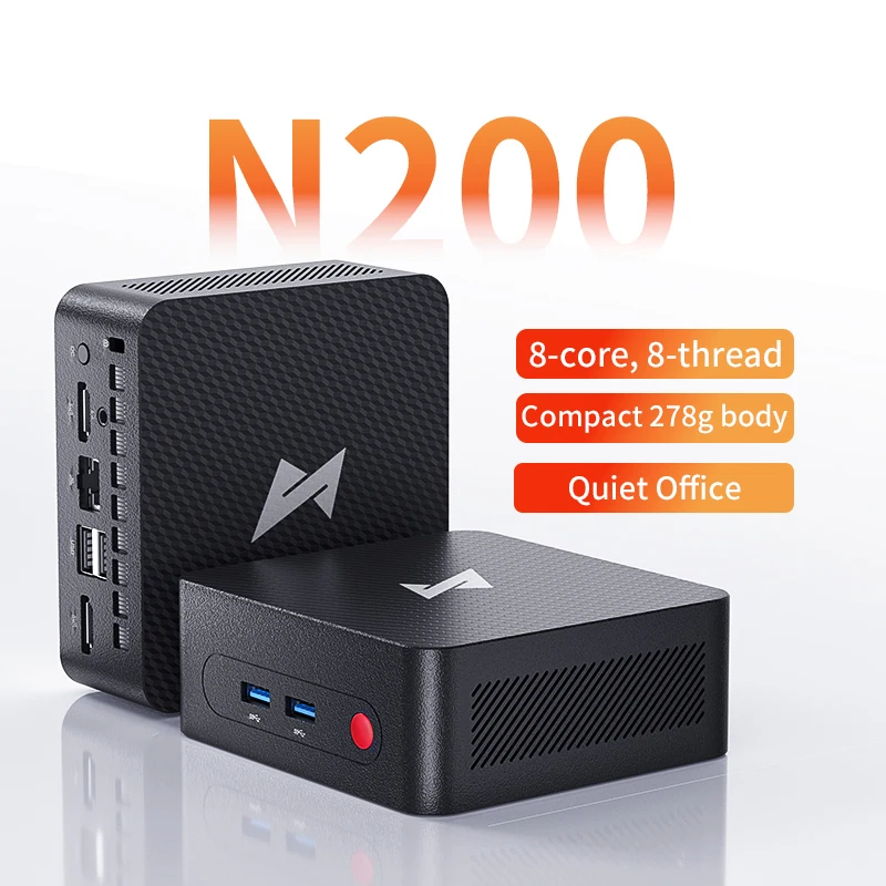 Pokect Mini PC 13th Twin Lake N305 16GB DDR4 512GB SSD Mini Desktop Computer 4K Dual Display 2xHD/WiFi 5/USB3.2/BT4.2/LAN Nic