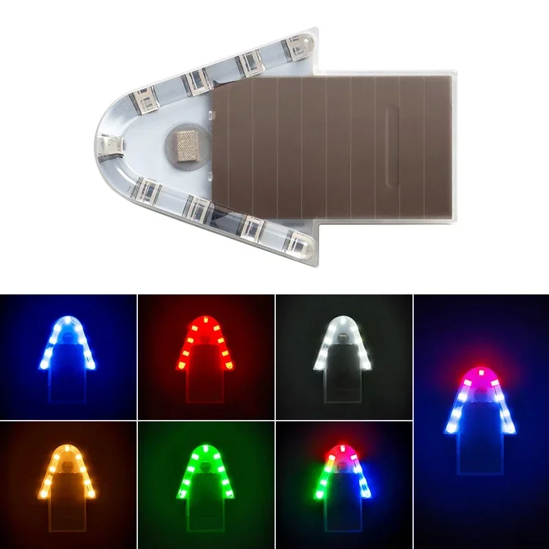 Car, motorcycle, anti rear end collision, solar powered flashing warning light, wiring free, truck LED night rear taillight