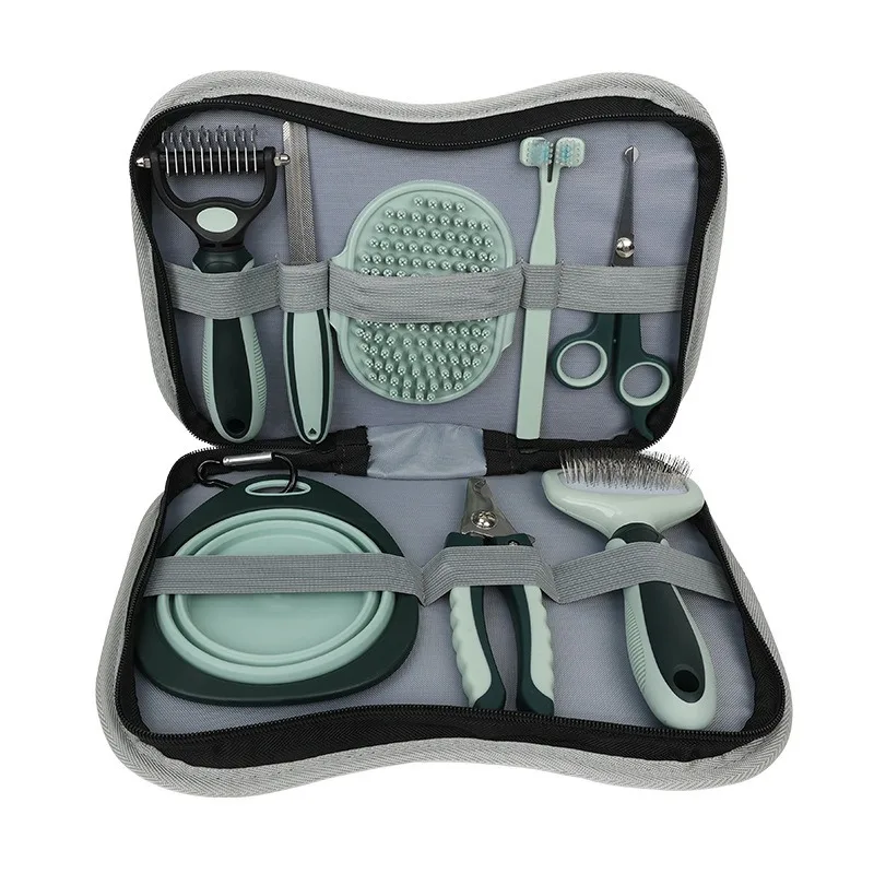 

Pet Comb Set with Scissors Combs Nail Clippers-Safe & Easy to Use for Cats & Dogs Plastic TPR Materials