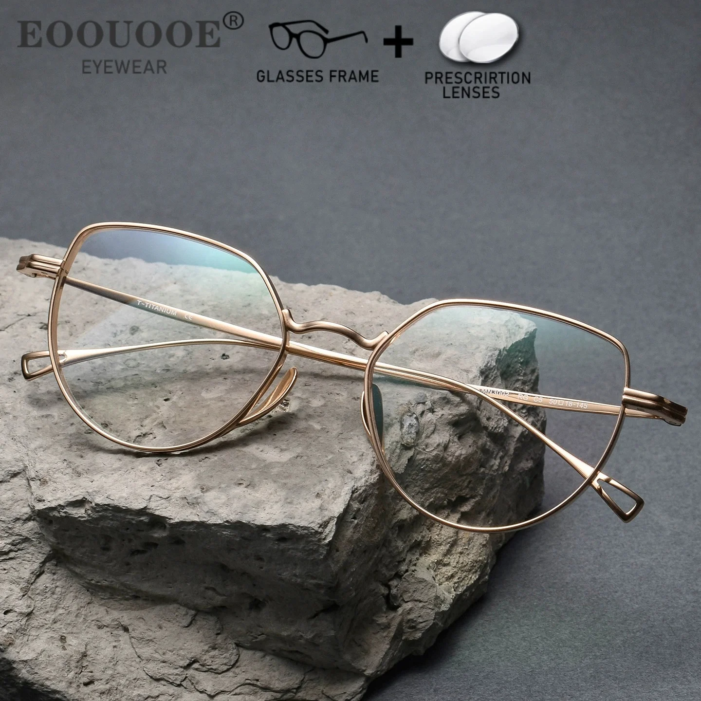 

Fashion Women Men Glasses Pure Titanium Frame With Prescription Lenses Myopia Reading Progressive Eyewear Anti-Reflection UV400