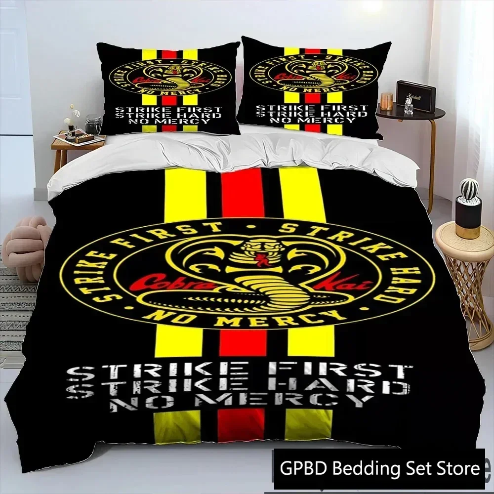 3D Cobra Kai Amanda TV Karate Comforter Bedding Set,Duvet Cover Bed Set Quilt Cover Pillowcase,King Queen Size Bedding Set kids