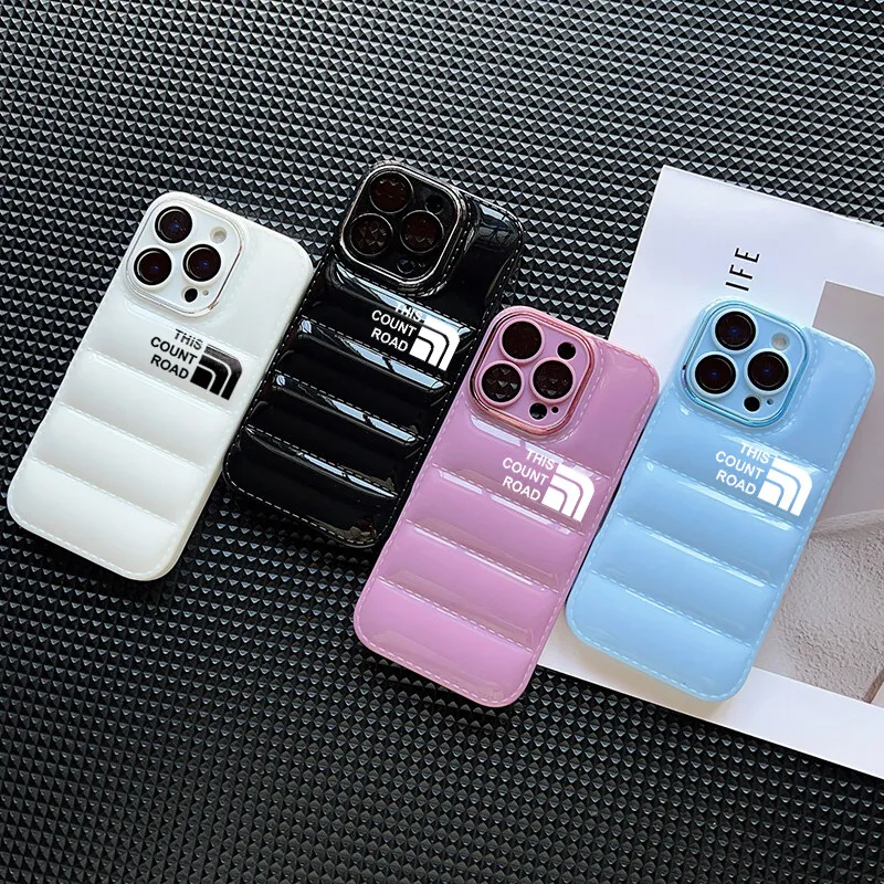 Funda de teléfono para Iphone 16 Pro Max 15 14 13 12 11 Pro Max 16 7 8 Plus X XS XR chaqueta de plumón de lujo F-Faces Highway North Print Cover