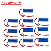 7.4V 600mAh Lipo Battery for WLtoys K969 K979 K989 K999 P929 P939 RC Car Parts 2s 7.4v Battery for WLtoys K969