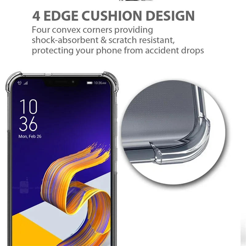 Per Asus Zenfone 5Z ZS620KL custodia cuscino d\'aria antiurto Airbag Cover posteriore in Silicone custodia trasparente per Asus Zenfone 5 ZE620KL