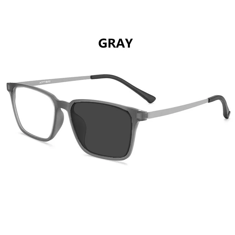 KOCOLIOR Ultraleichte photochrome Lesebrille aus reinem Titan für Männer, Anti-Blaulicht-Presbyopie-Brille, Harzlinse + 0,5, 0,75, 1,75 2,5 4