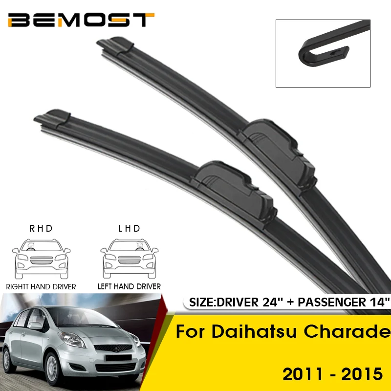 

Car Wiper Blades For Daihatsu Charade 2011-2015 Windshield Windscreen Front Window Blades 24"+14" Car Accessories