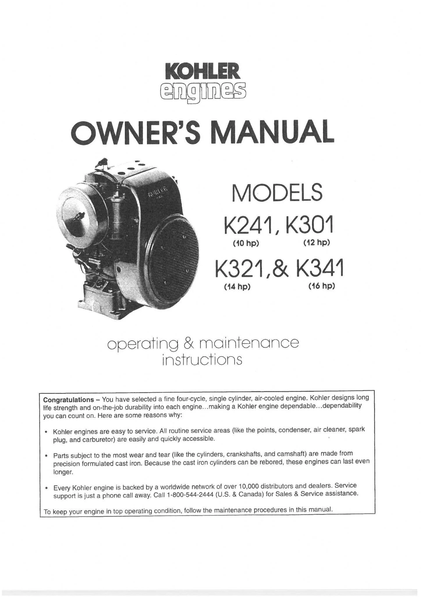 AutoDVD Kohler Engine 1.45 GB PDF Operators and Maintenance Manual, Service Manual