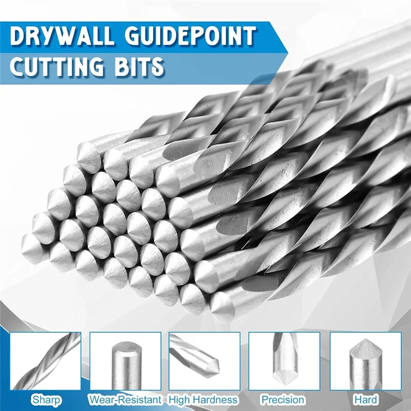 

【Today-Only!】30 PCS 1/8Inch Drywall Bit Bulk Drywall Cutting Bit Drywall Drill Bit For Drywall Tools Cutting Use With Spiral Saw