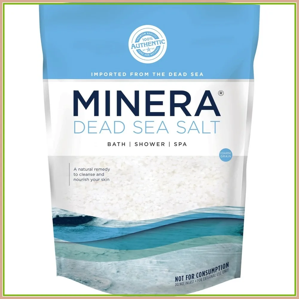

Minera Coarse Grain Dead Sea Salt for Bath & Soaking – 19 lbs, Fast-Dissolving, 100% Pure & Natural, Unscented, Skin-Nourishing