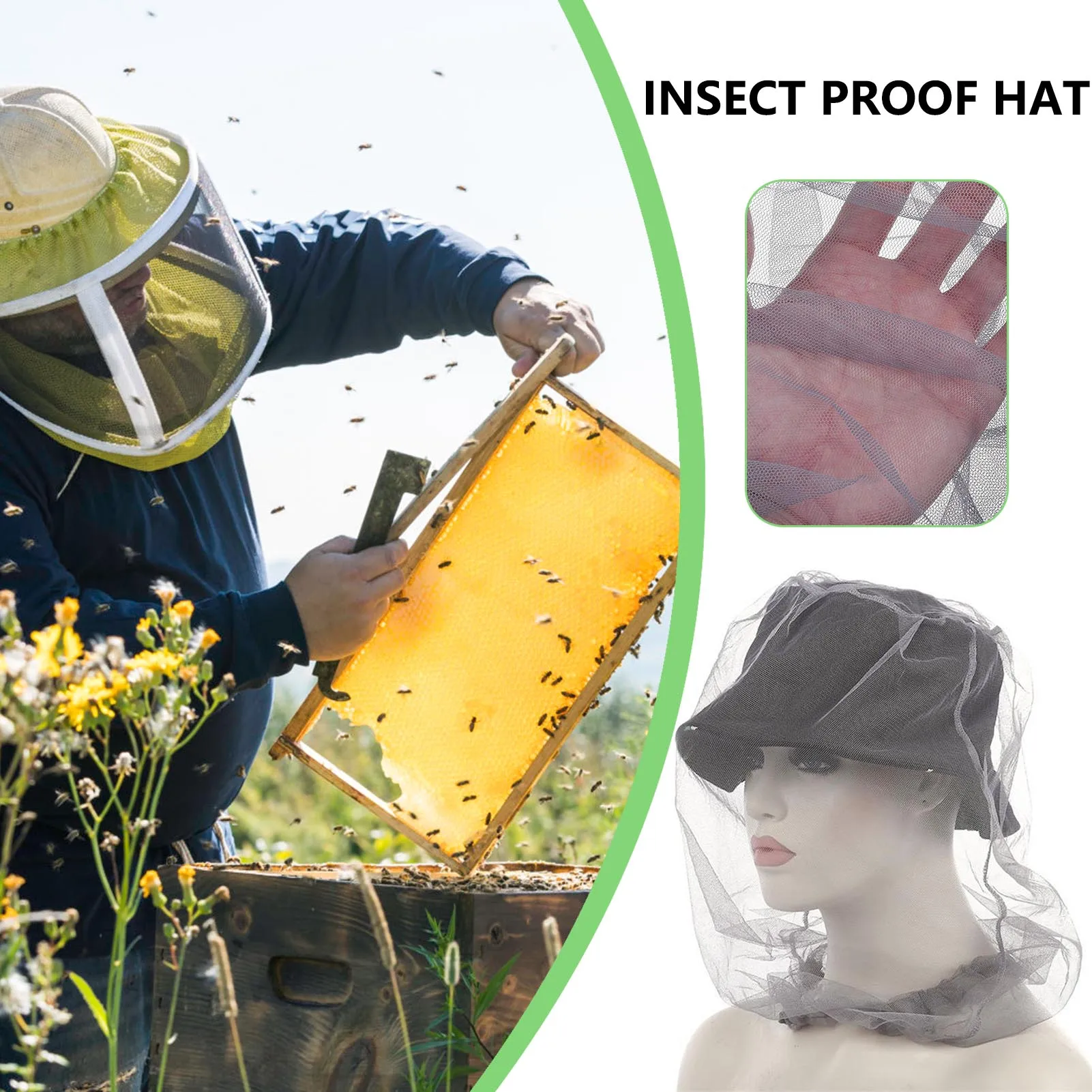 Beekeeping Sun Netting Cap Veil Easy to Carry Lightweight Material Travel Veil Suitable for Climbing Hiking Planting