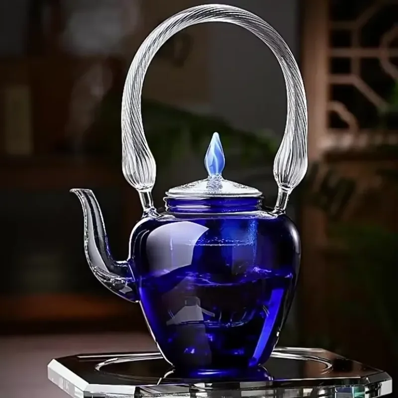 Heat Resistant Borosilicate Glass Teapot Classic Design Beam Lift Kettle for Home Tea Coffee Brewing Set Durable Kitchenware
