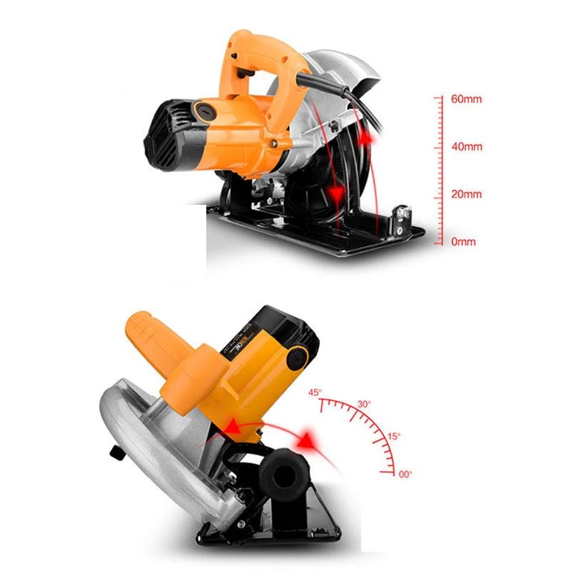 220V Industrial 7 Inch Electric Circular Saw 5500RPM High Speed Wood Cutting Tool