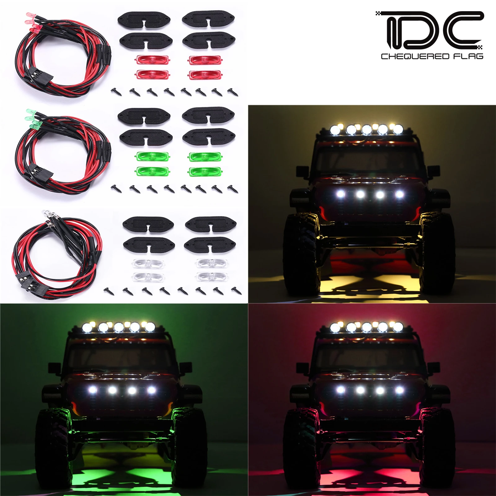 SCX10 III Fender Lights 1/10 AXIAL JEEP Wrangler Eyebrow Chassis Atmosphere Lamp SCX10 III Clearance Link