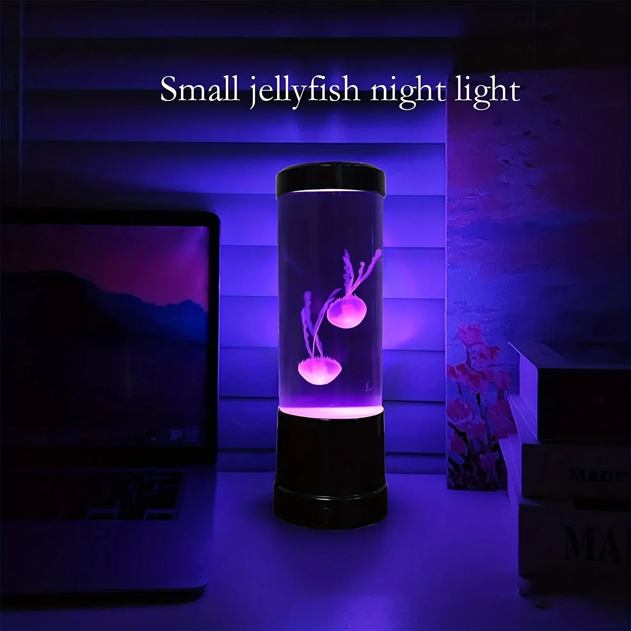 Jellyfish Lamp Electric Aquarium Tank Ocean Night Lights LED  with Color Changing for Living Room Bedroom Desktop Decoration