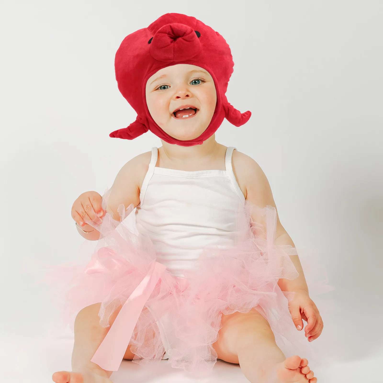 

Красная шапка-осьминог: забавный мультяшный головной убор, косплей-костюм, зимний реквизит для фотосессий, регулируемый размер, мягкий и удобный в носке