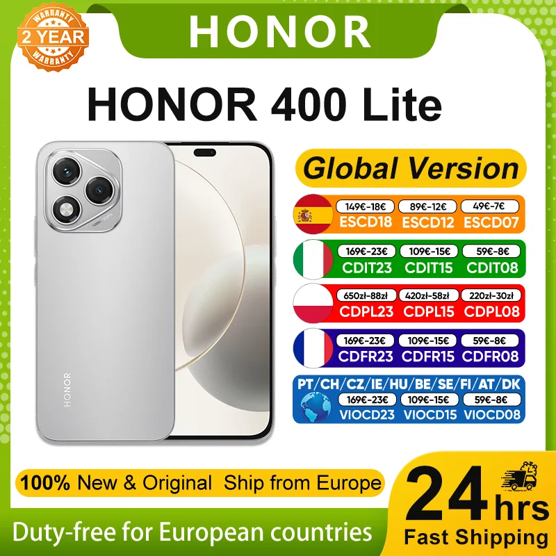 Nouveau Honor 400 Lite 5g Smartphone Mediatek Dimensity 7025-Ultra 6.7 \\\ "Al Camerabutton 108Mp Hd 5230Mah 35W Supercharge Amoled