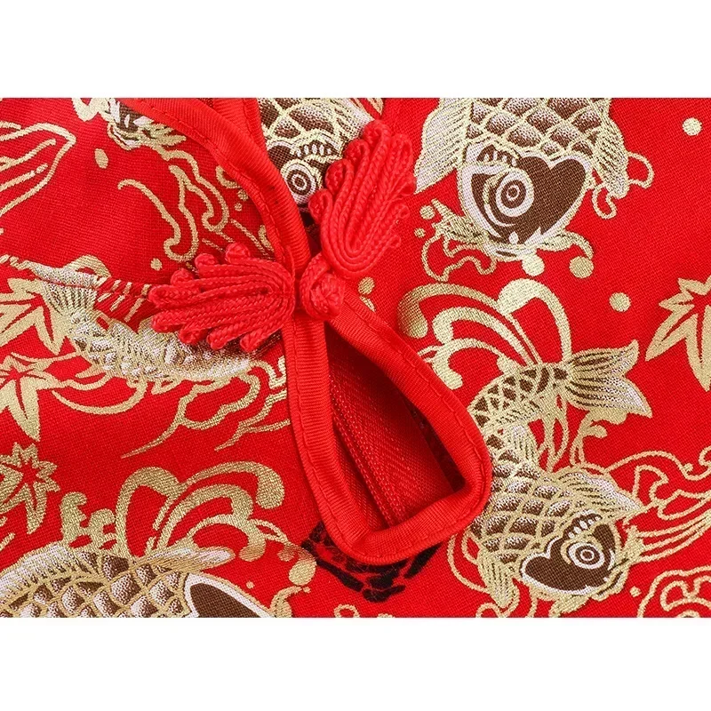 Fashion Red Girl Dress Summer Performance Kids Cheongsam Vestidos Baby Chinese Qipao Mesh Princess Dresses Children Clothing