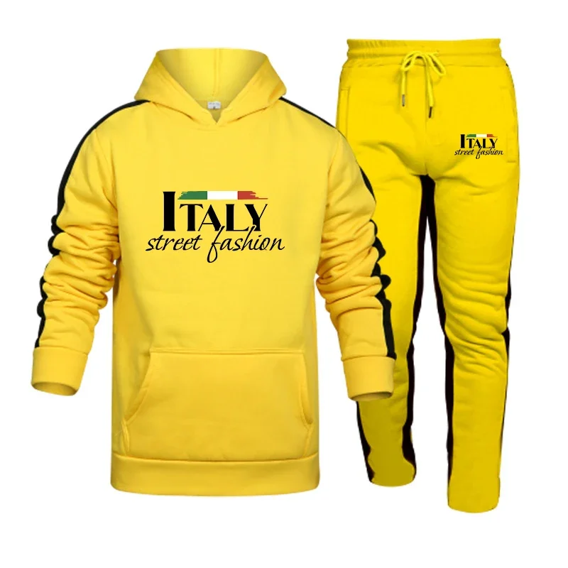 

Men's Tracksuit Hot Sales Men Two Piece Outdoors Set and Single Piece Black Sweatpants Hoodie Fashion Comfortable Casual Jogging
