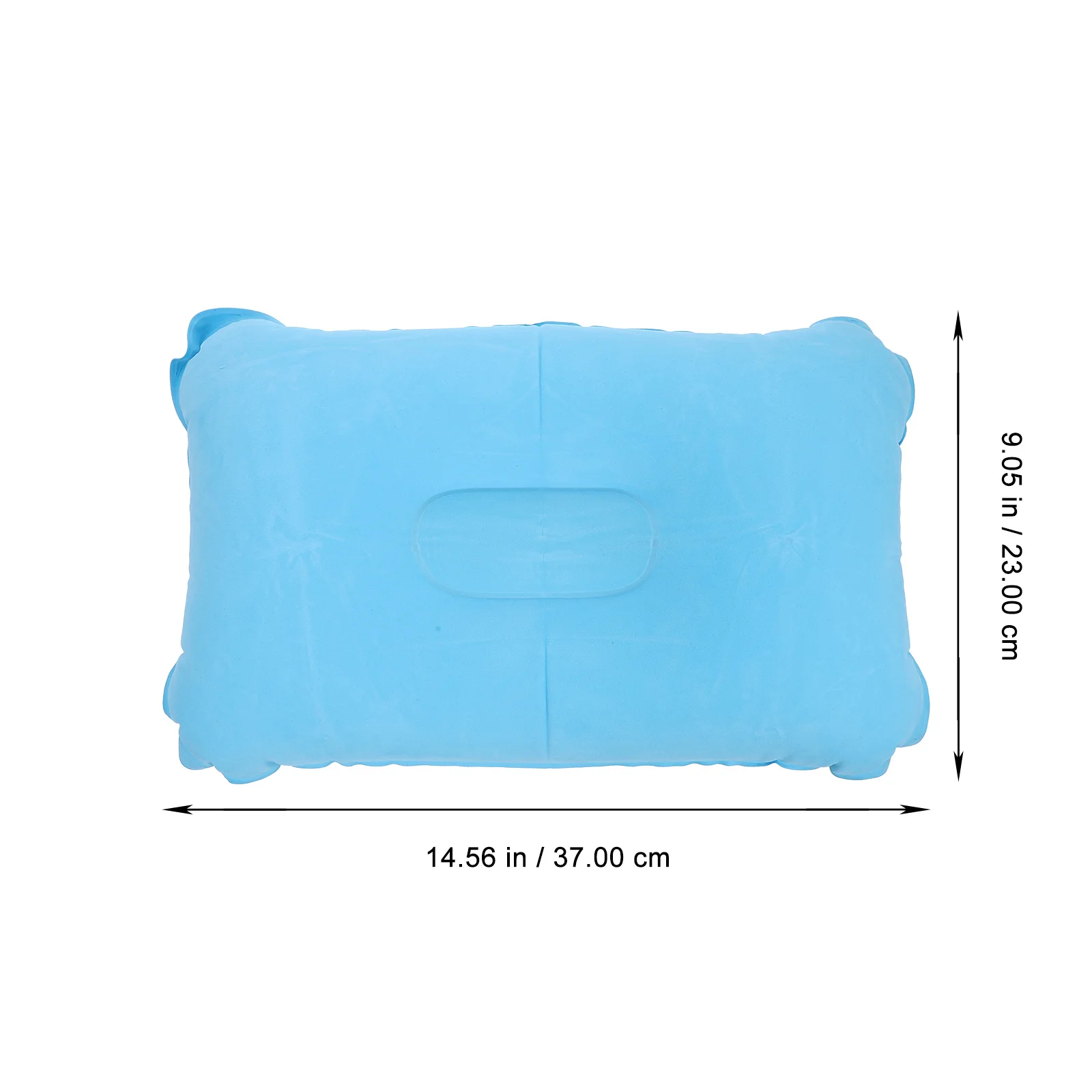 Almohada inflable flocada para acampar, accesorio conveniente para viajar, colchón grueso portátil