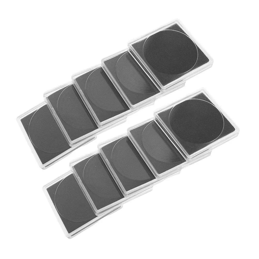 

Набор из 25 пластиковых коробок для хранения монет: компактные квадратные демонстрационные футляры для коллекционеров, прозрачные портативные органайзеры для хранения памятных монет