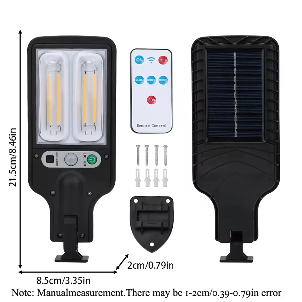 Two-grid double-filament solar tungsten filament street lamp with remote control courtyard induction guide porch lamp