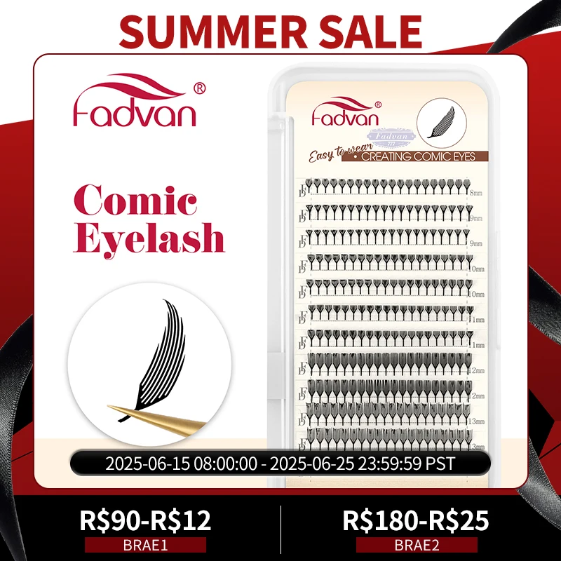 

FADVAN Comic Spire Lashes Anime Spire Eyelash Natural Premade Fans