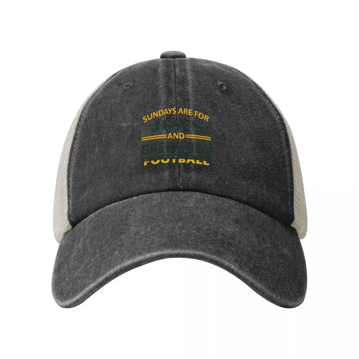 Green Bay Football - Sundays Are For GBP and Jesus Funny Baseball Cap New In Hat Hat Man Luxury Luxury Hat Golf Men Women's