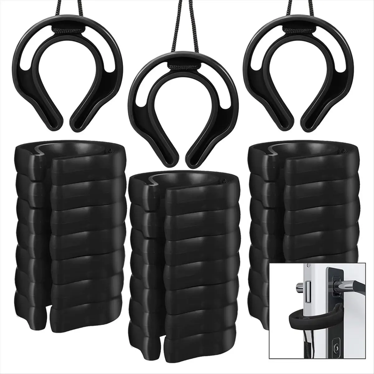 2026 + 24 Pcs First Responder Door Stop Jam with Ropes Law Enforcement Gear Door Jammer Wedge for Firefighter Emergency