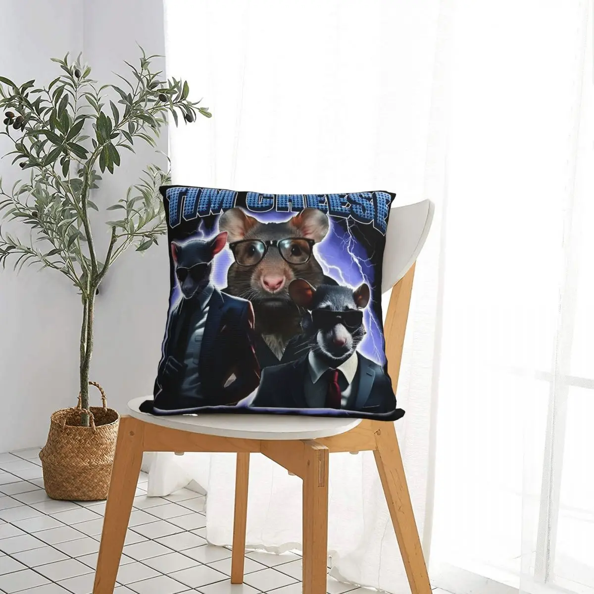 Tim Cheese The John Porks Killer Funny Meme Square Pillow Case Cushions for Sofa Creative Pillowcover Home Decor