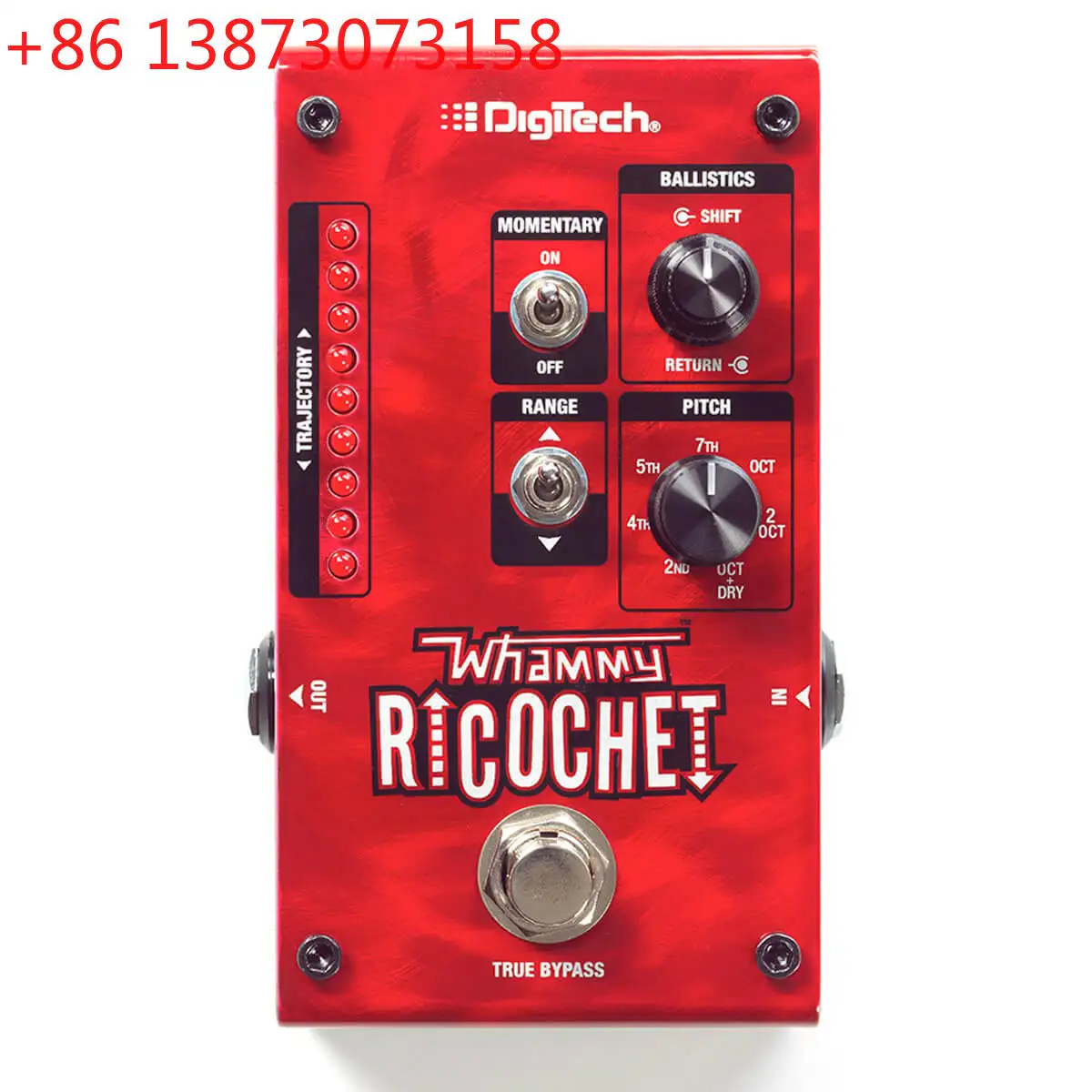 DigiTech Whammy Ricochet Octave Shift Pedal Bounce Stompbox con modo de interruptor de pie de enganche