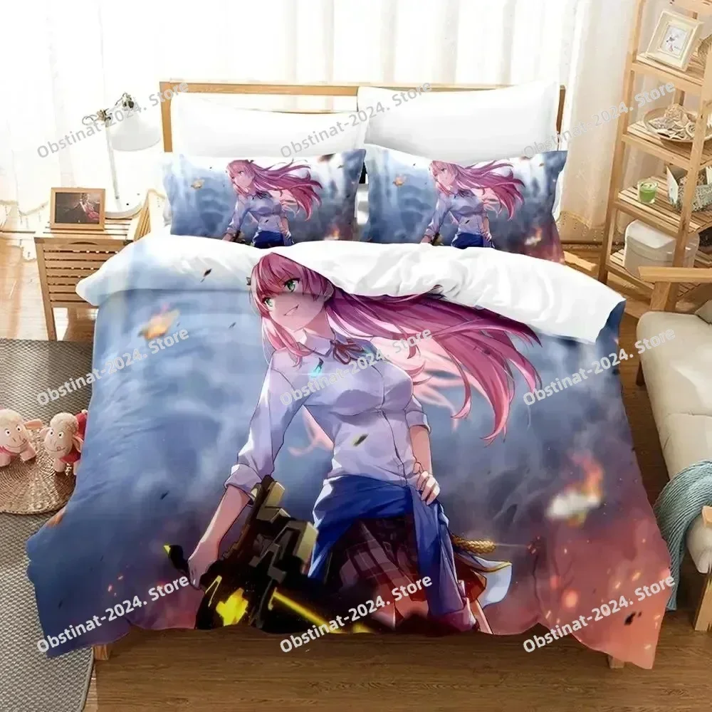 Anime Game Heaven Burns Red Bedding Set Duvet Cover Bed Set Quilt Cover Pillowcase Comforter king Queen Size Boys Adult Bedding