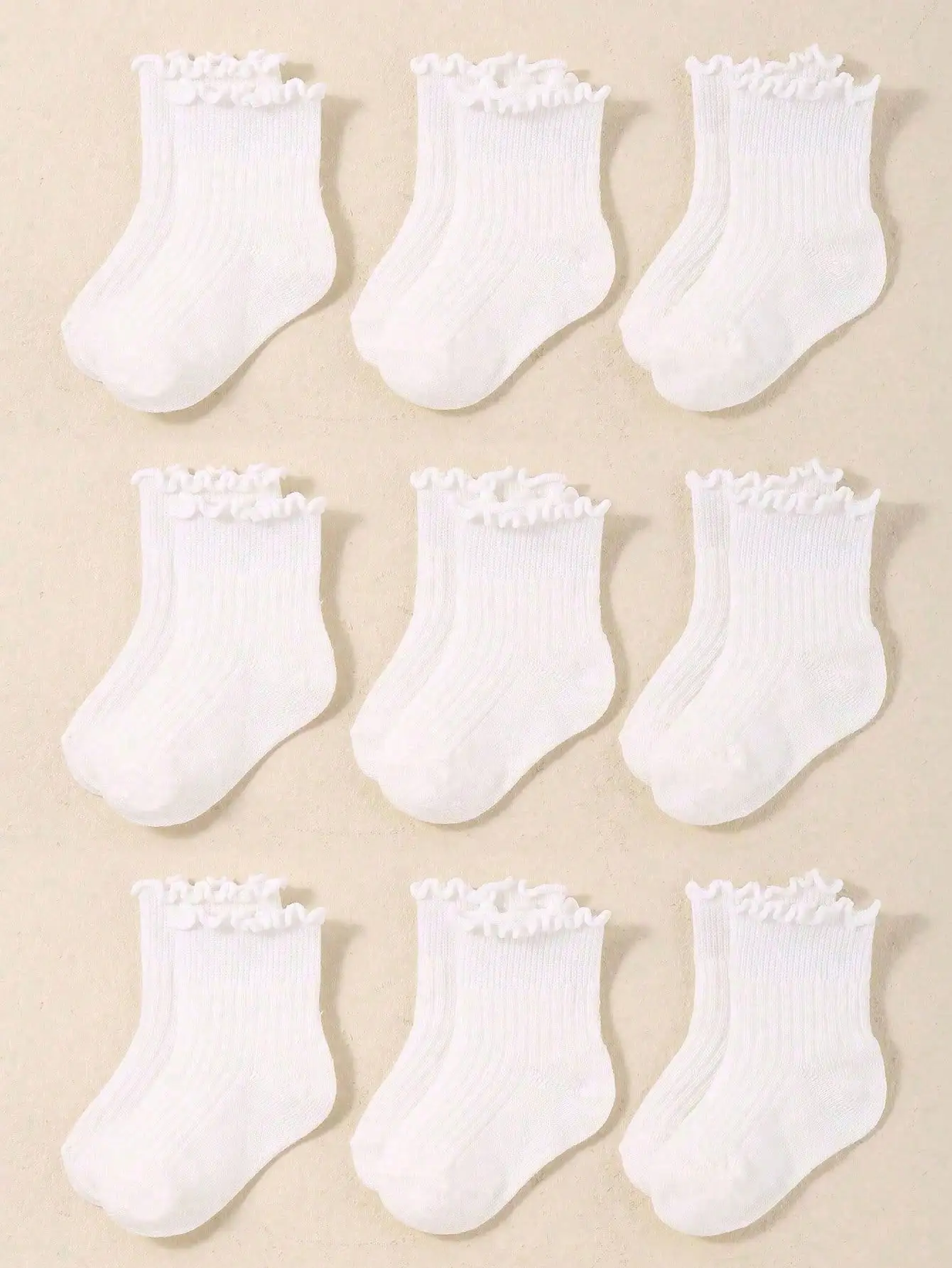 5 Pairs Baby Girl Lace Decor Sweet Girly Style White Breathable Mesh Ankle Socks