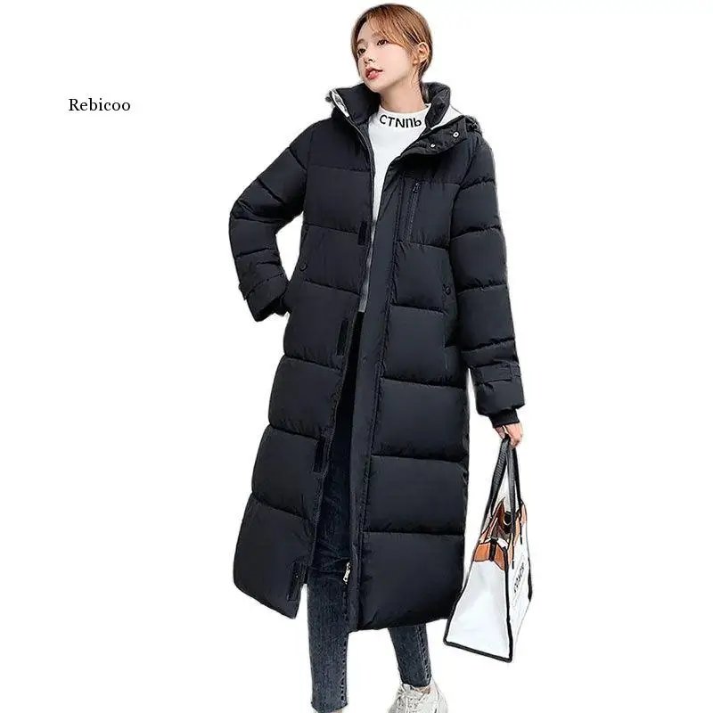 

Large size Clothing Winter Coat Woman Fashion Parkas Warm X-Long Jackets For Women Slim Hooded Winter Down Jacket Female Outwear