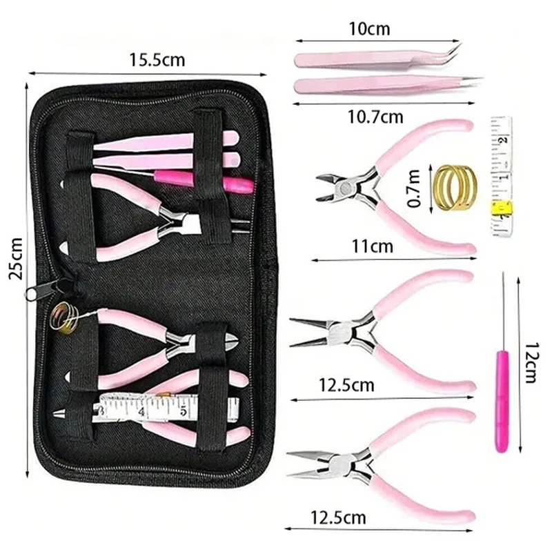 Multifunctional Diy Jewelry Pliers Set, Handmade Jewelry Necklace And Bracelet Tool Kit 8 Set