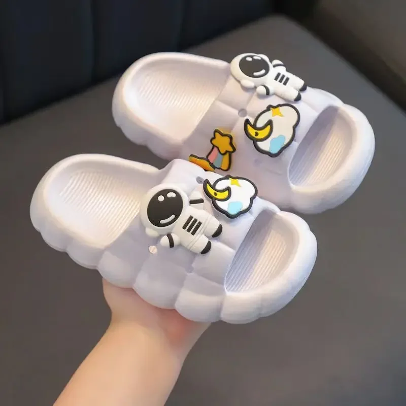 Soft Sole Baby Slippers, Cute Cartoon Design Kids Home Sandals for Boys and Girls