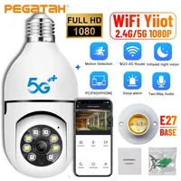 5G 2.4G E27 Bulb Camera 2MP Security Camera 4X 1080P Surveillance Cameras IP WiFi Cam Human Motion Full Color Night Vision Yiiot