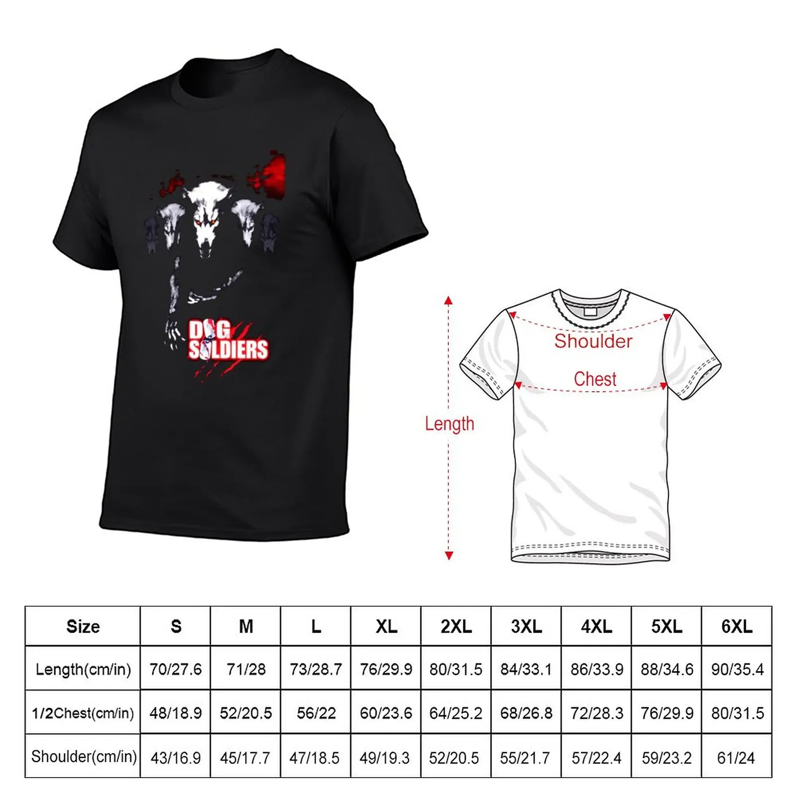 New DOG SOLDIERS- BEWARE WOLVES T-Shirt Oversized t-shirt blank t shirts heavy weight t shirts for men