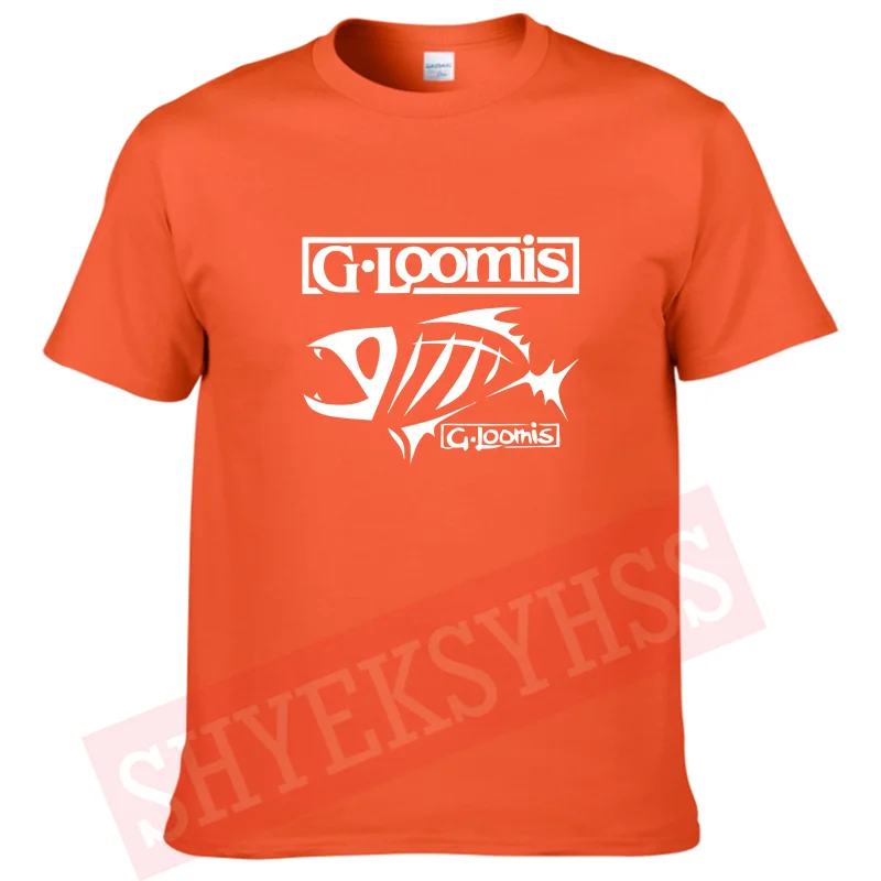 New G.loomis Outdoor Fishing T Shirt Solid Sports Breathable 100% Cotton Fishing Boy Men\'s Tshirt Hips Bouncing Bone T-shirt