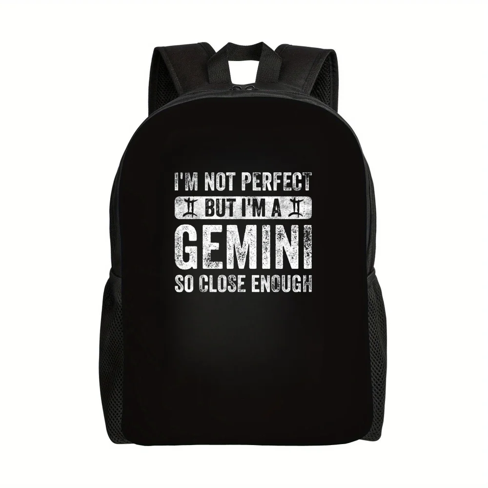 Mochila preppy para mujer: No soy perfecta, pero el color auténtico de Géminis es casi perfecto. Mochila fotográfica de gran capacidad