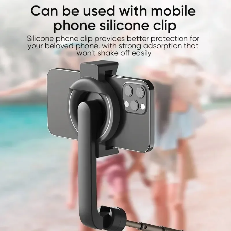 Aulidtech Mini Smart Phone Magnetic Selfie Stick MagSafe Tripod Stand Bluetooth Foldable Vlogging for iPhone 12/13/14/15/16