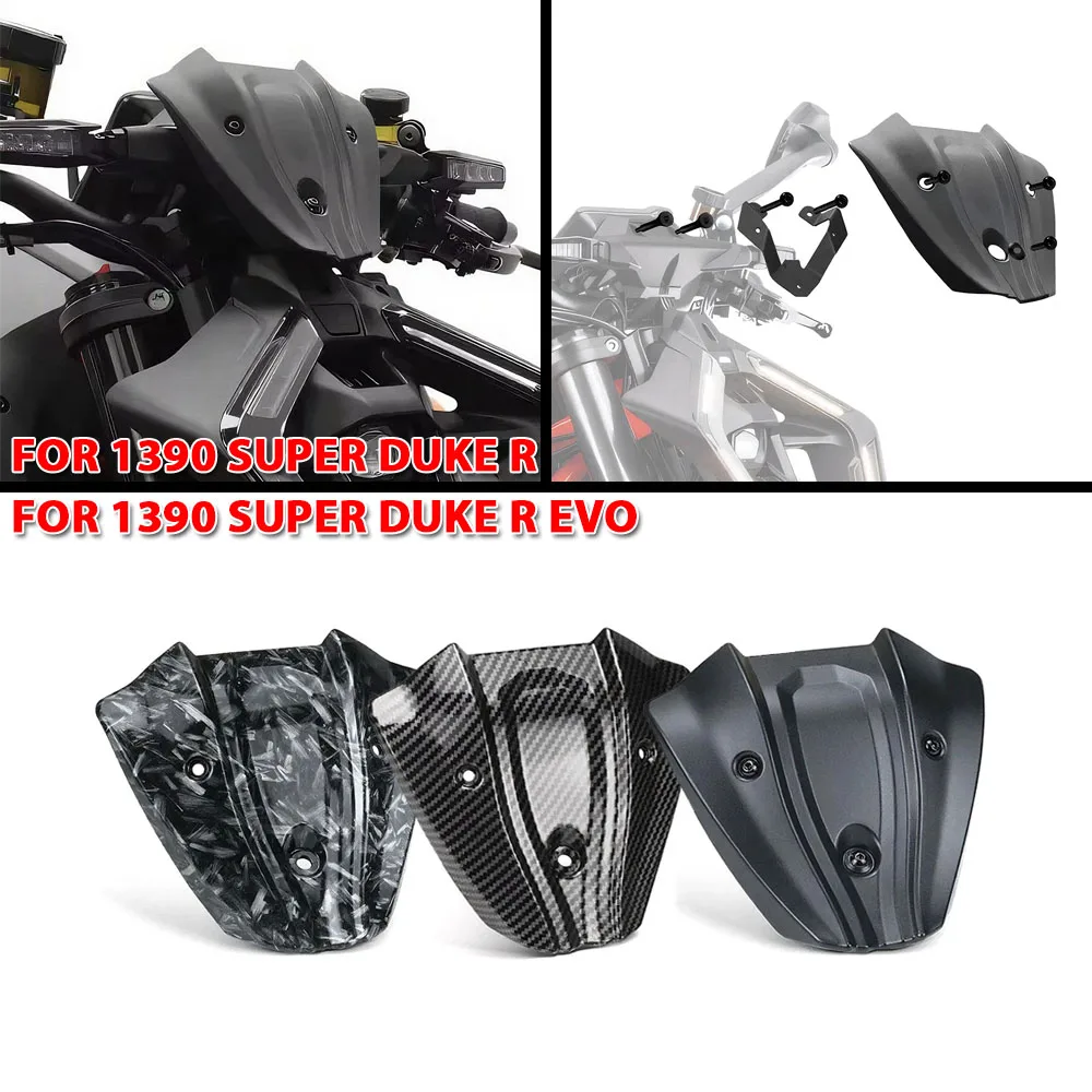 

Для 1390 SUPER DUKE R 1390 SuperDuke R EVO 2024, мотоциклетный муховой экран, передний маленький обтекатель лобового стекла, аксессуары