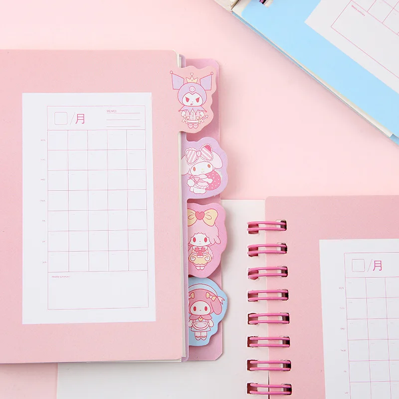 Anime Sanrio Diary Notebook My Melody Hellokitty Kuromi Cinnamoroll Cartoon Student Portable Notebook Kids Birthday Girl Gifts