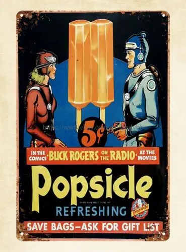 1pcs vintage reproductions for sale popsicle ice cream Rogers metal tin sign